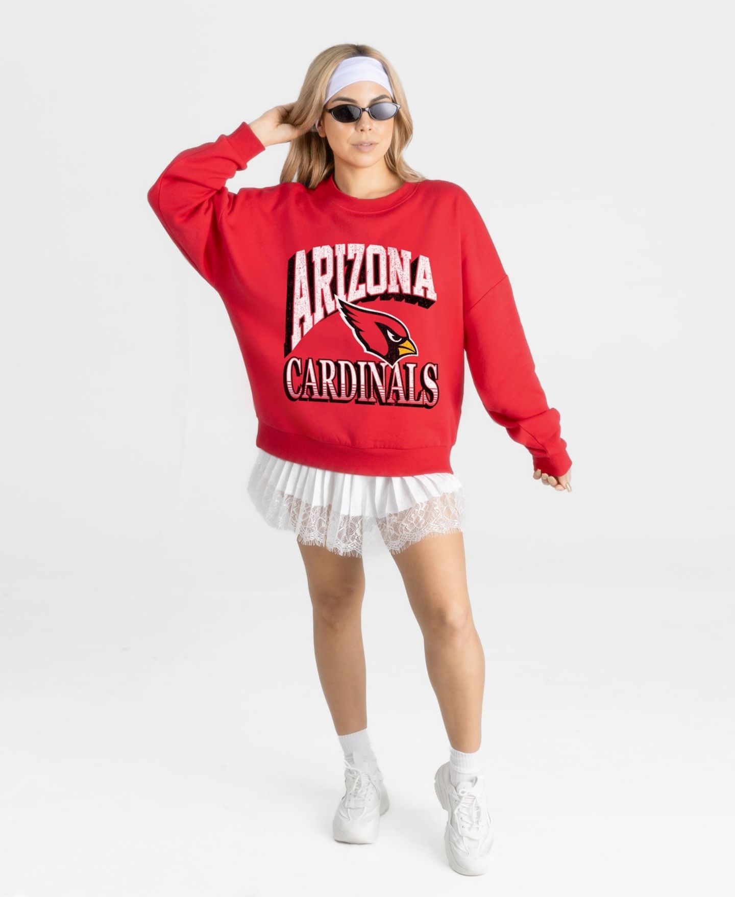 Женская толстовка Gameday Couture Cardinal Arizona Cardinals Main Character Oversized Premium Drop Shoulder — фото 3