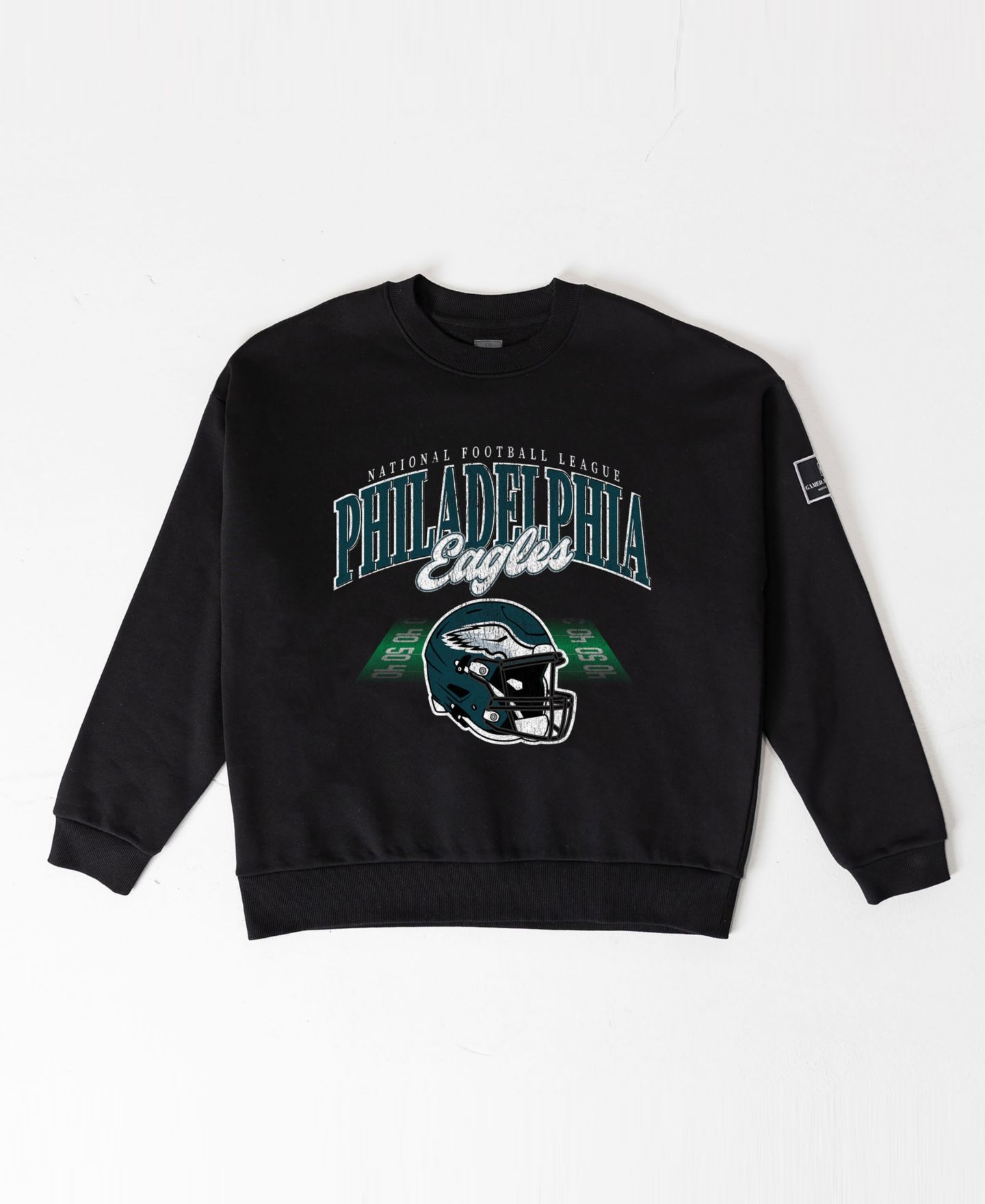 Женская толстовка Gameday Couture Black Philadelphia Eagles Field Focus Black Label Premium Drop Shoulder — фото 5