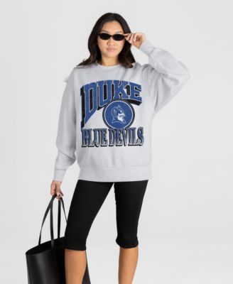Women's Ash Duke Blue Devils Game On Sweatshirt