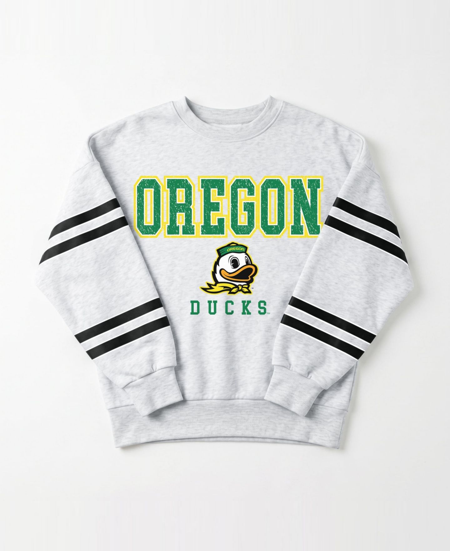 Женская толстовка Gameday Couture Ash Oregon Ducks Stadium Stripes Oversized Fleece — фото 6