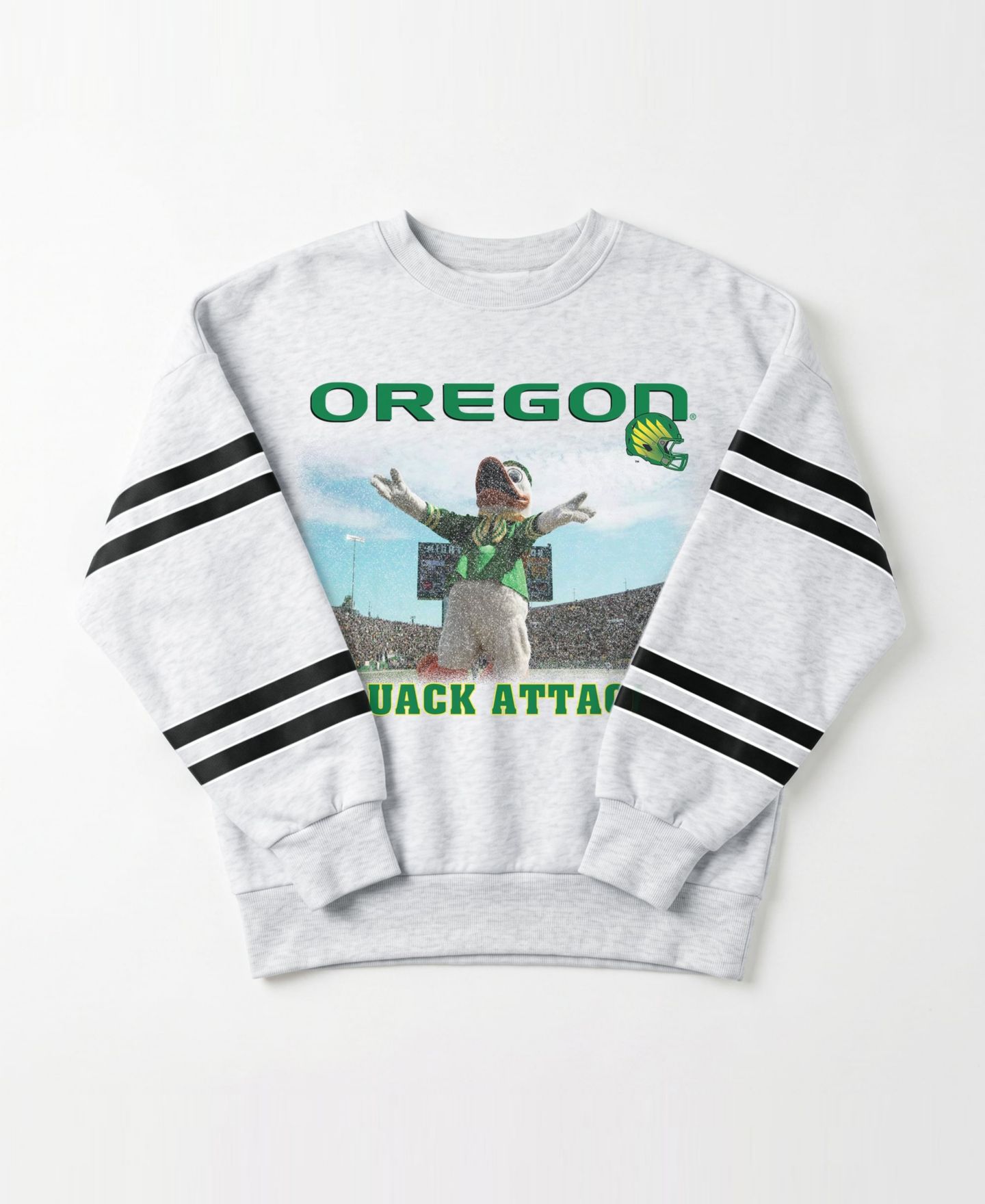 Женская толстовка Gameday Couture Ash Oregon Ducks Off the Grid Oversized Fleece — фото 4