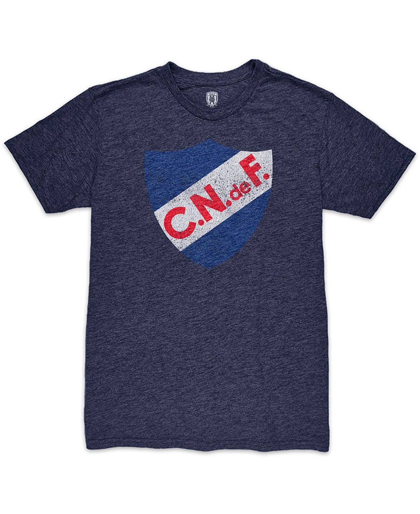 Мужская футболка 1863FC Heather Navy Club Nacional de Football Color Crest Twisted Tri-Blend Slub — фото 2