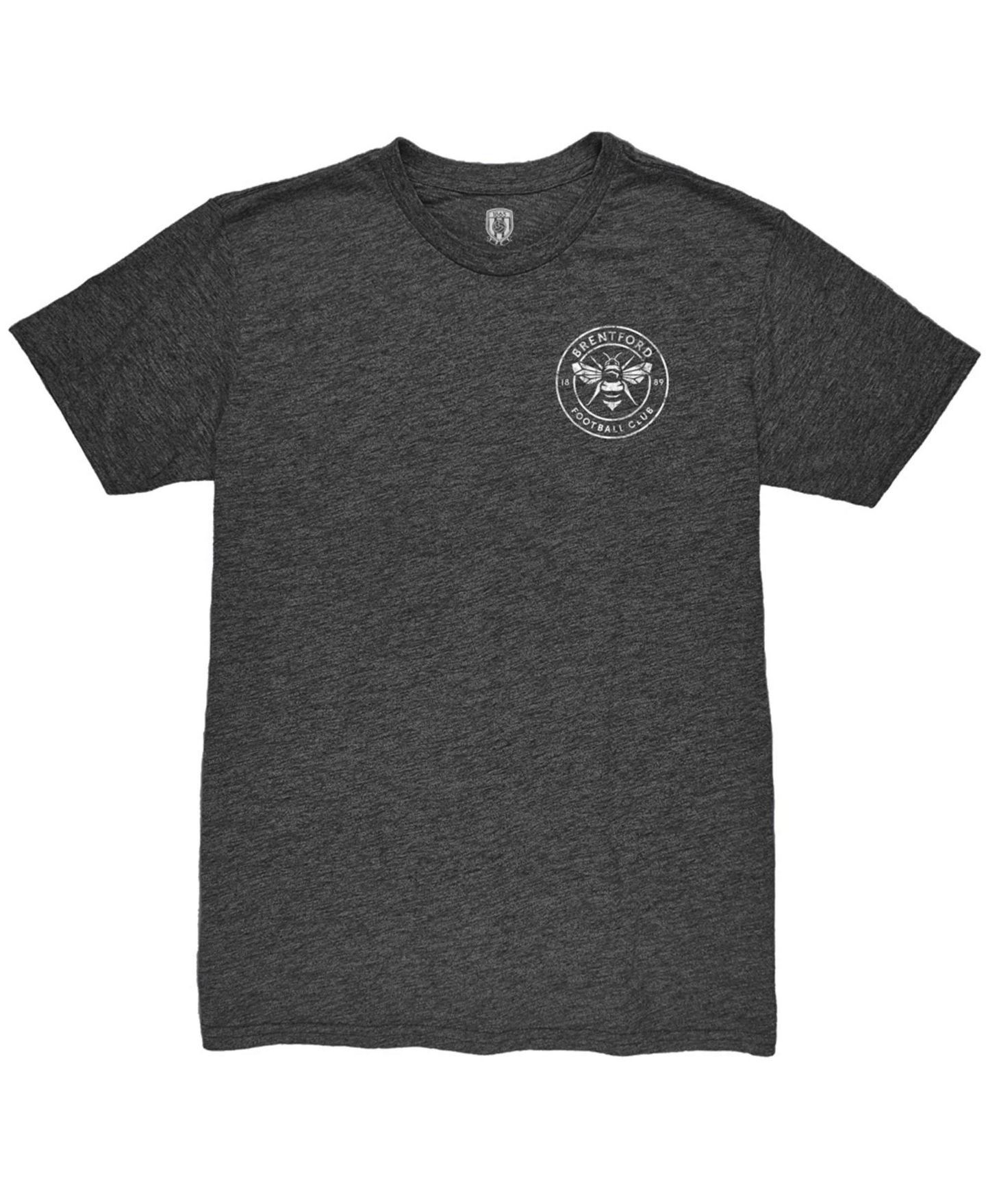 Мужская футболка 1863FC Heather Black Brentford FC Front Back Date Twisted Tri-Blend — фото 2