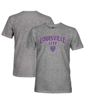 Men's Heather Gray Louisville City FC Club Wordmark Vintage Tri-Blend T-Shirt
