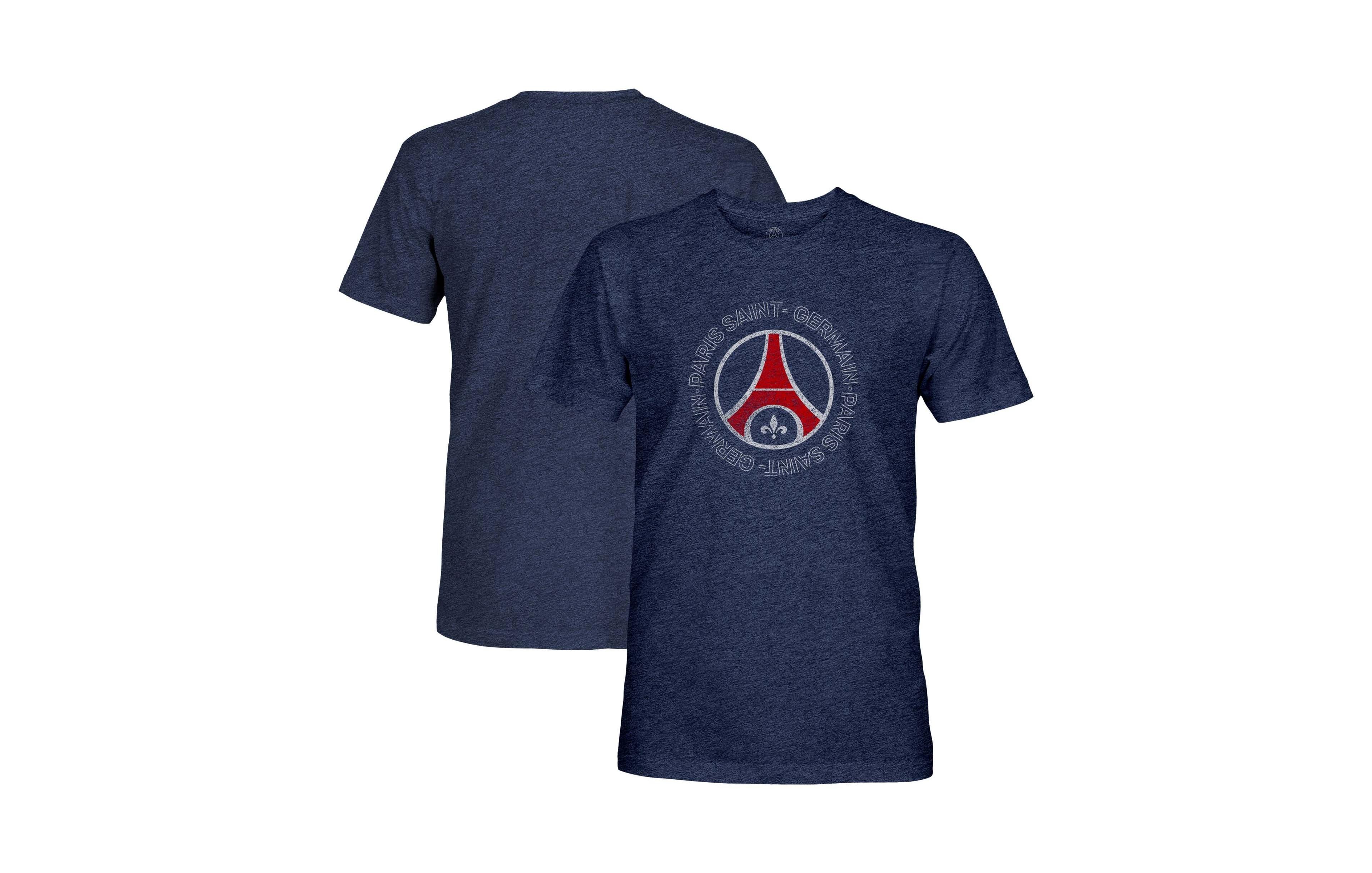 1863FC Men's Navy Paris Saint-Germain Roundabout Vintage Tri-Blend T-Shirt