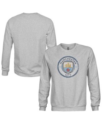 Men's&nbsp;1863FC Heather Gray Manchester City Pullover Crewneck Sweatshirt
