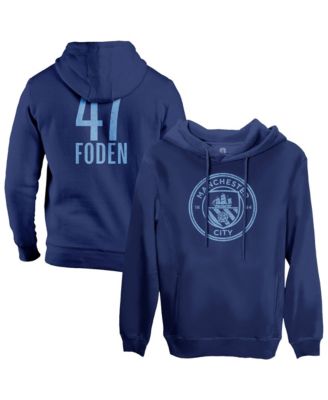 Men's Phil Foden Navy Manchester City Player Fleece Pullover Hoodie