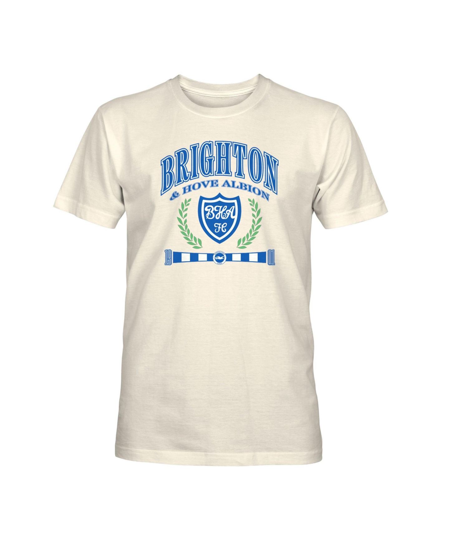 Мужская футболка 1863FC Cream Brighton and Hove Albion Retro Stripes — фото 2