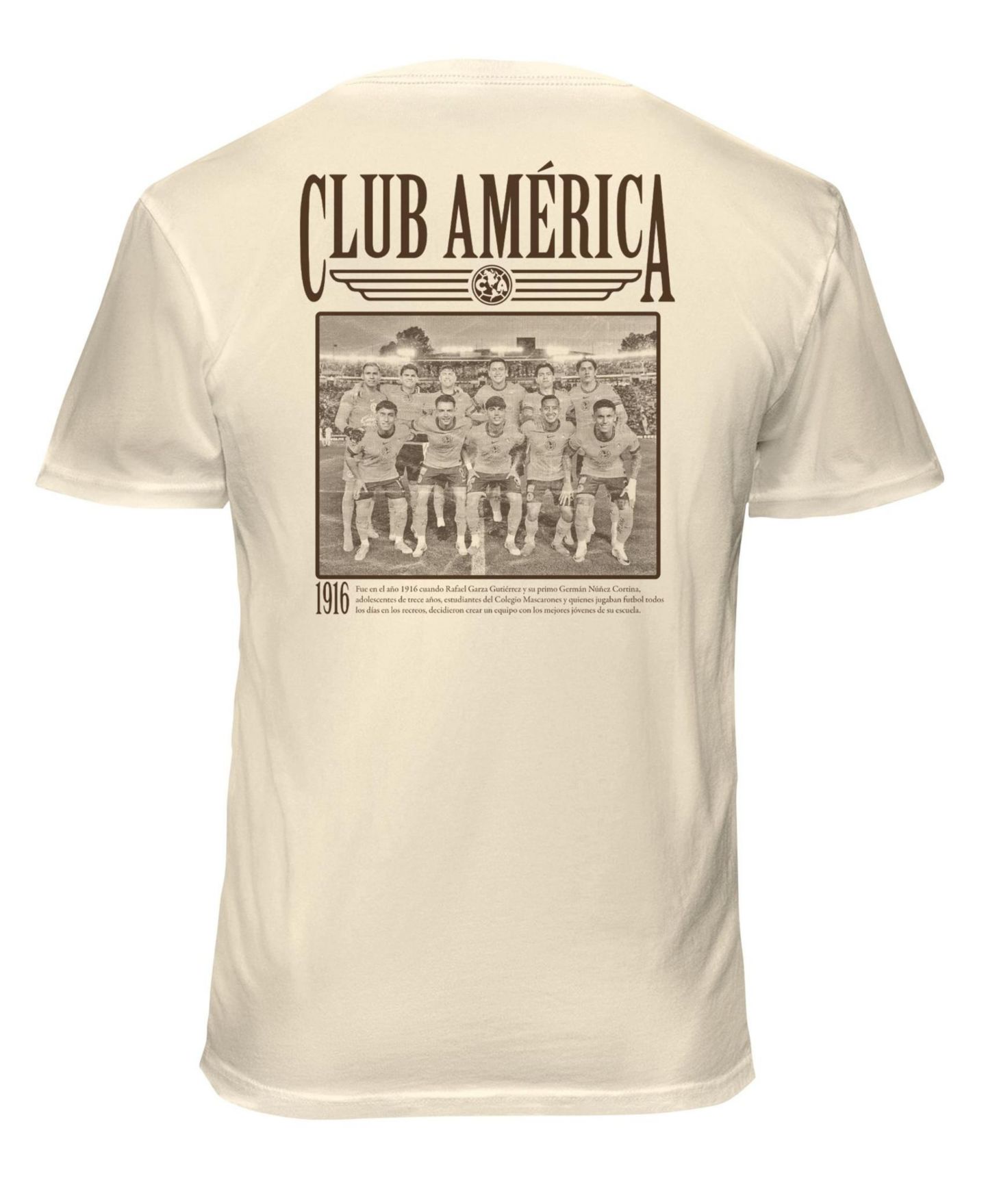 Мужская футболка 1863FC Cream Club America Vintage Soft Wash — фото 3