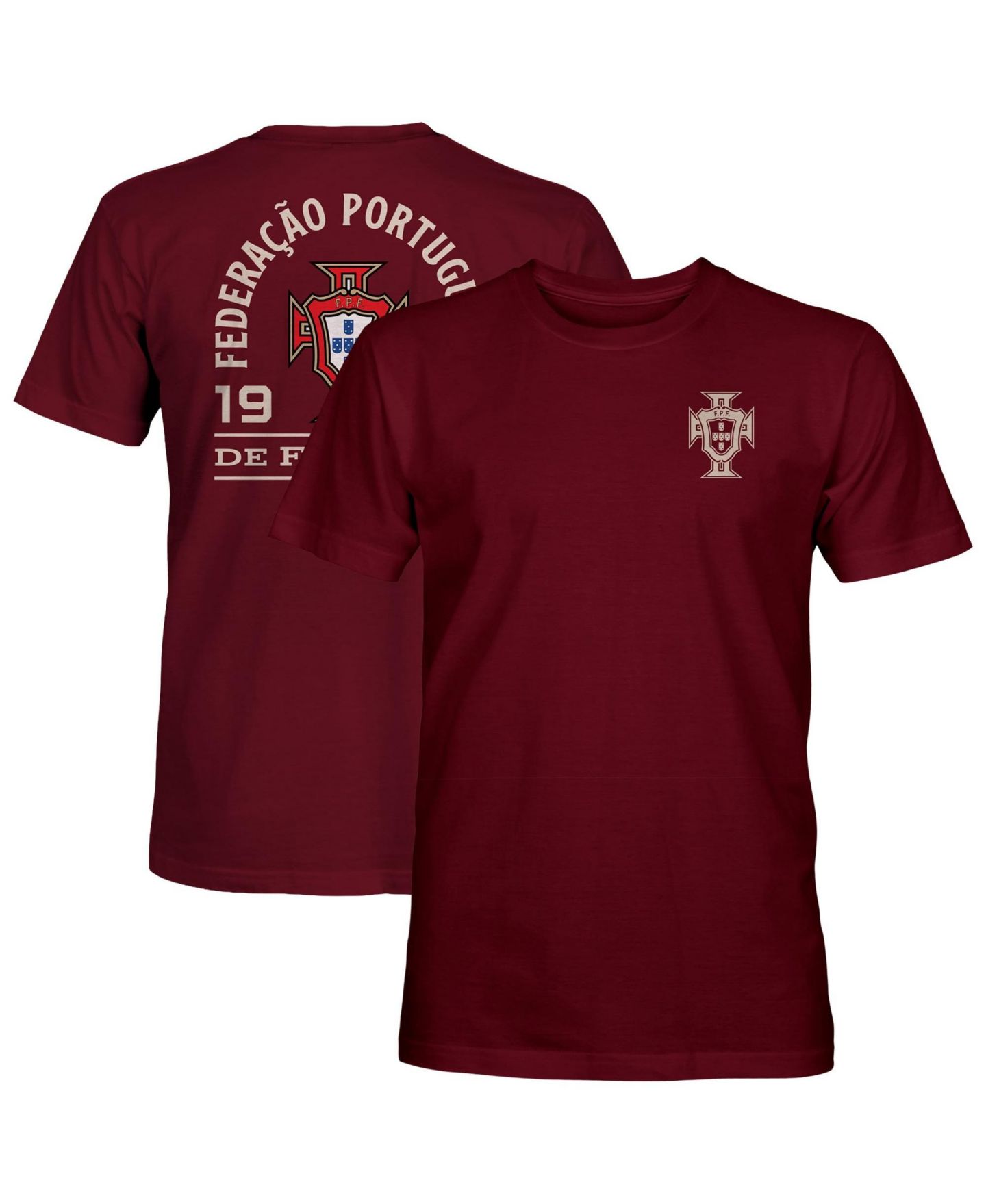 Мужская футболка 1863FC Maroon Portugal National Team True to Glory Heavyweight — фото 1