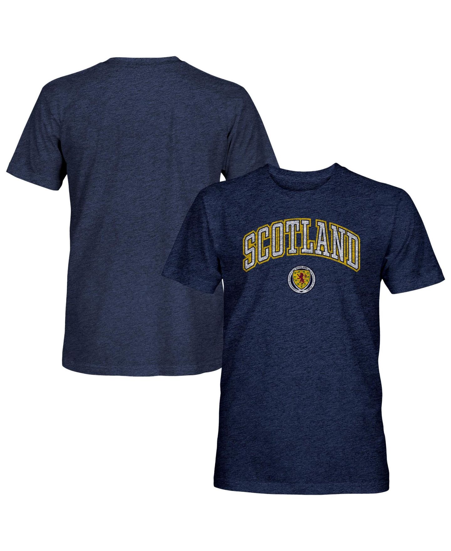Мужская футболка 1863FC Navy Scotland National Team Wordmark Vintage Tri-Blend — фото 1