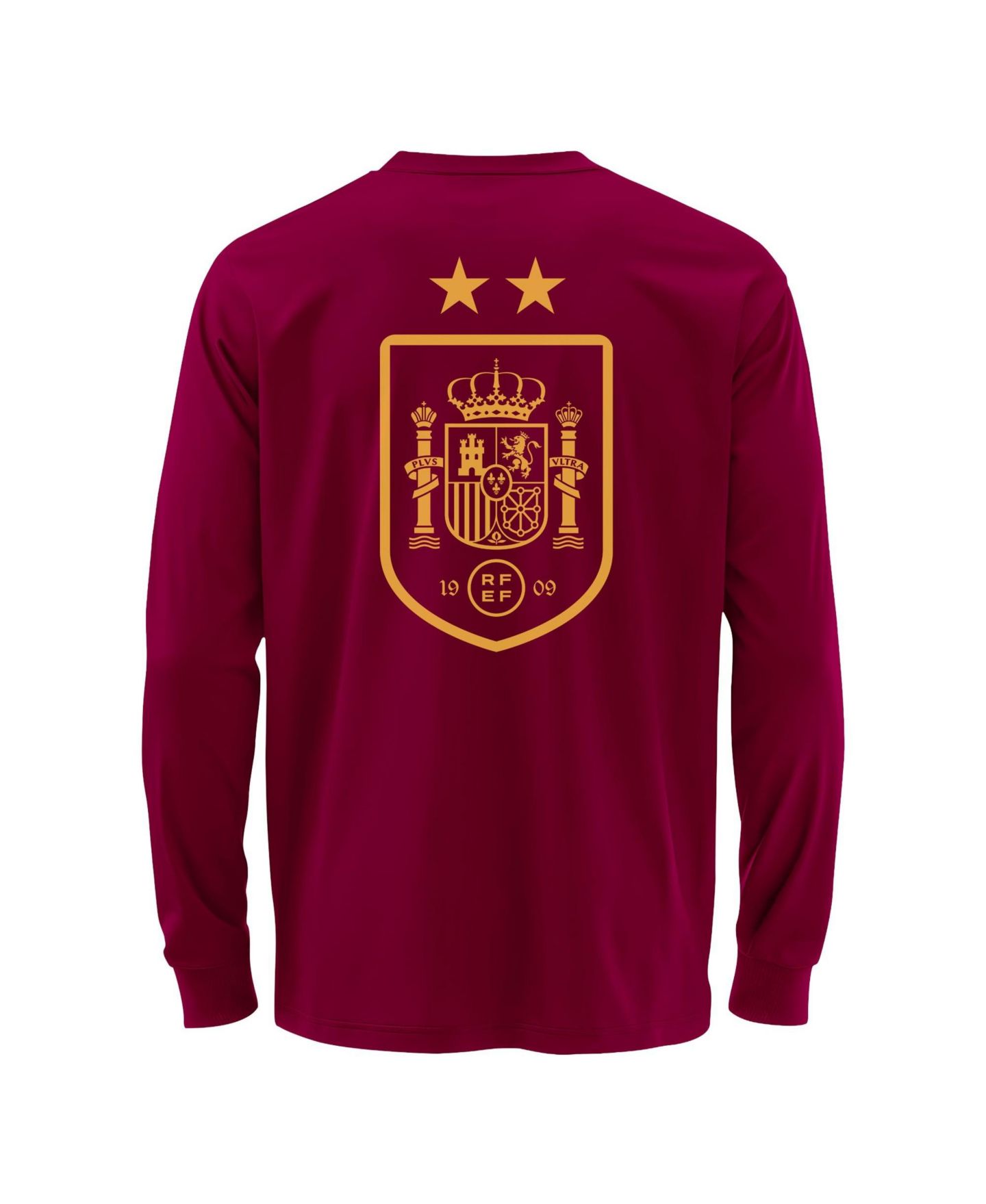 Мужская футболка 1863FC Maroon Spain National Team Mono Badge Wordmark Long-Sleeve — фото 3