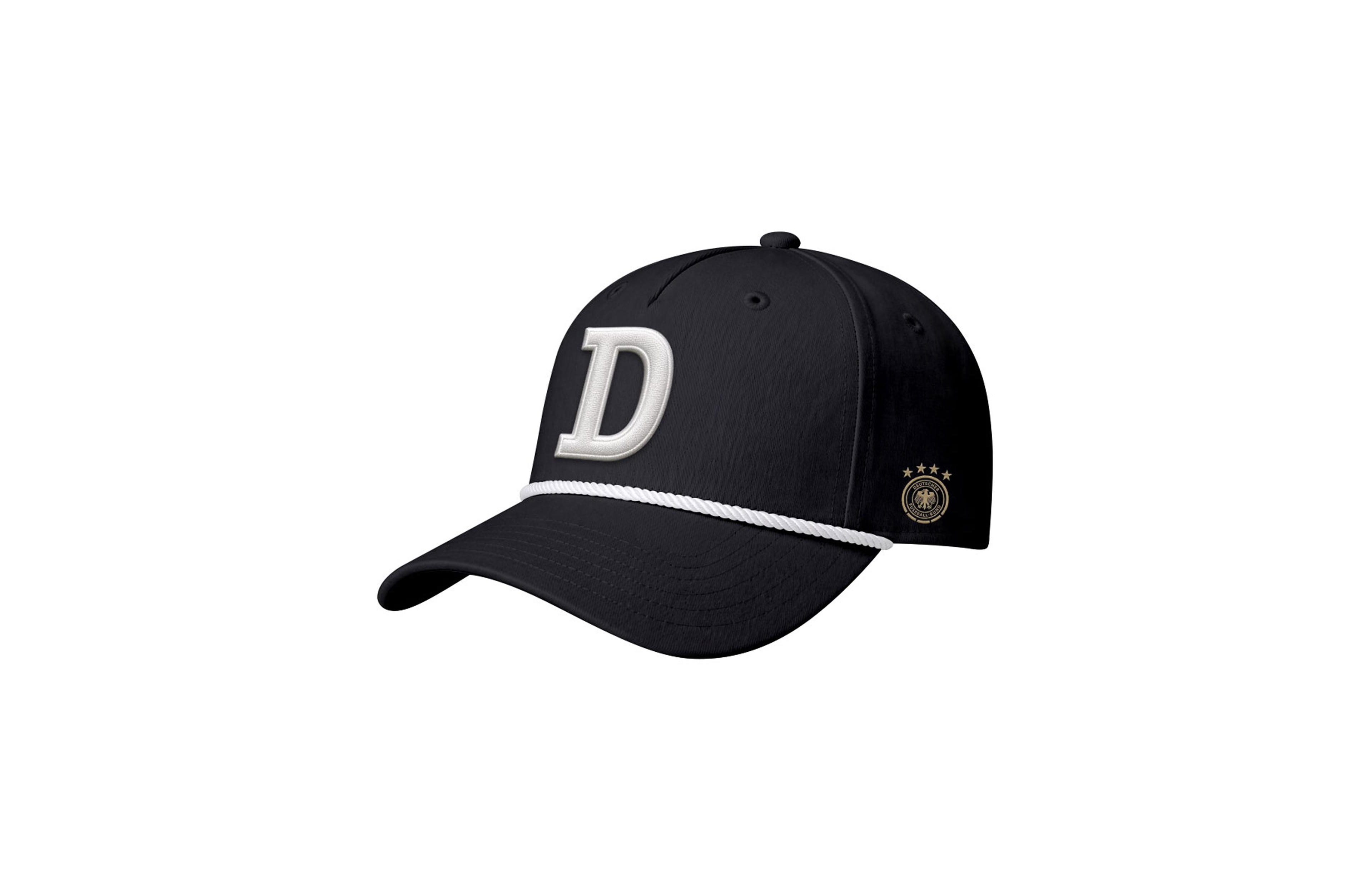1863FC Men's Black Germany National Team Monogram Relief Adjustable Hat
