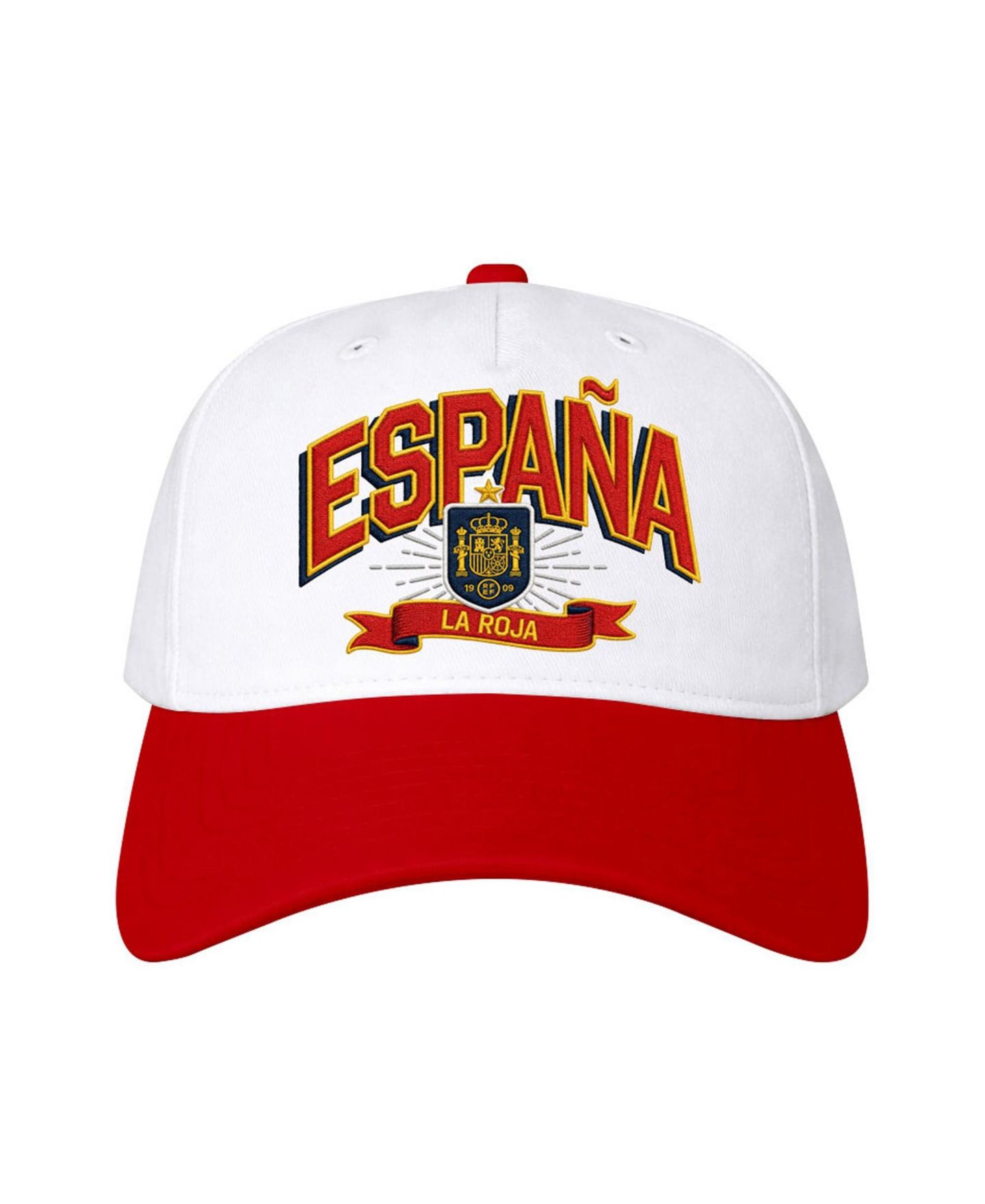 Мужская кепка 1863FC White Spain National Team Drop Shadow Wordmark High Point Adjustable Hat — фото 2