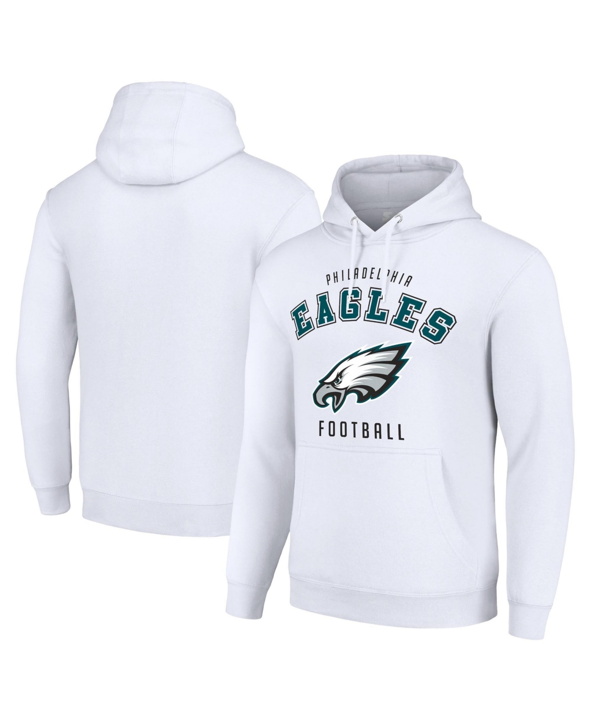 Starter Men's and Women's White Philadelphia Eagles Logo Pullover Hoodie - White