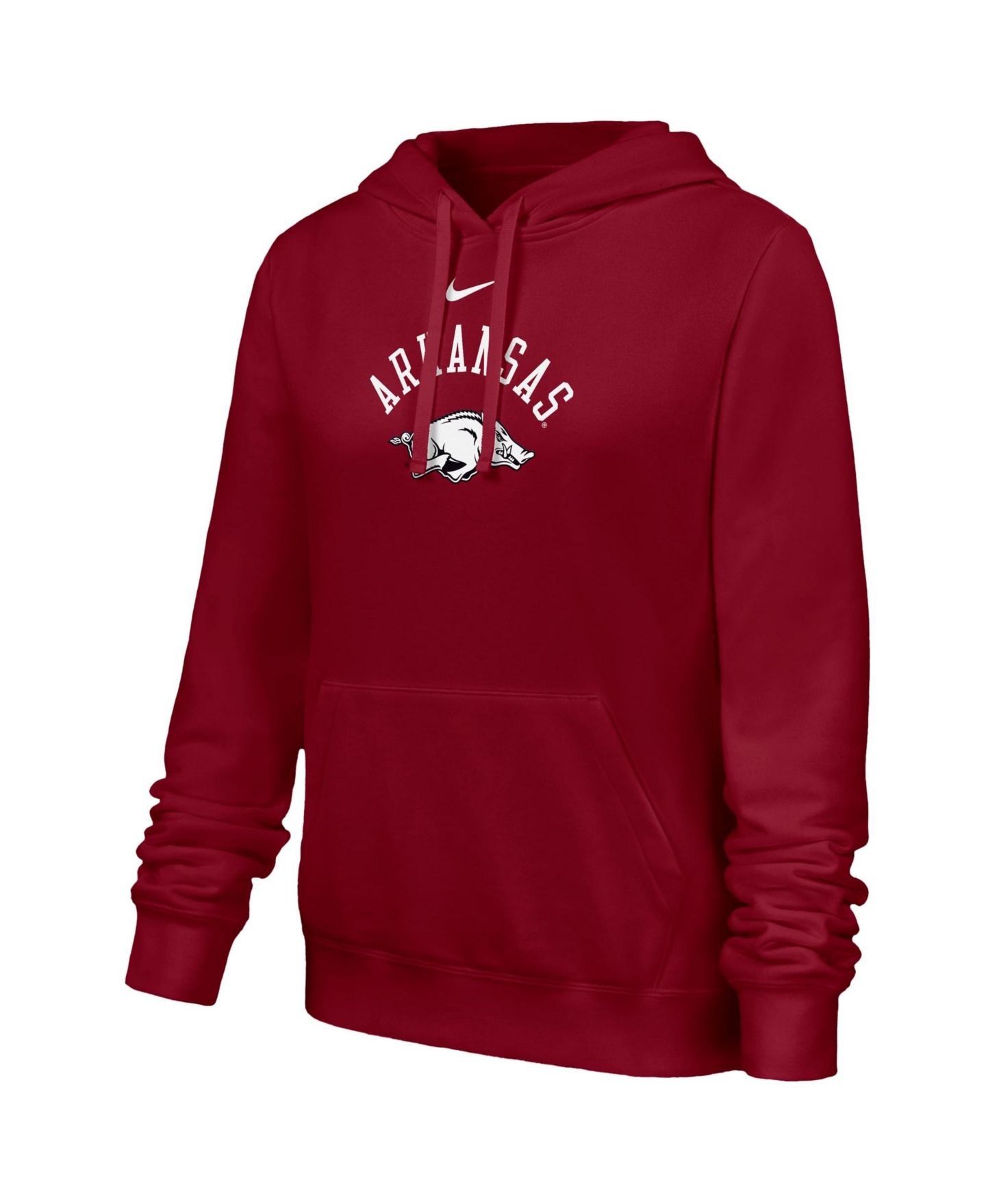 Женское худи Nike Cardinal Arkansas Razorbacks Club Fleece — фото 2