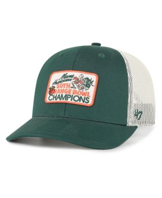 Men's Green Miami Hurricanes Orange Bowl Champions Scored Trucker Adjustable Hat