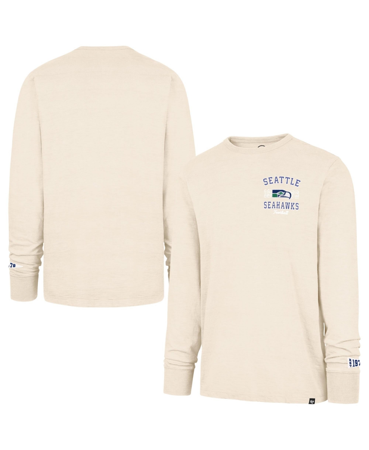'47 Brand Men's Tan Seattle Seahawks Heavy Slub Long-Sleeve T-Shirt - Tan