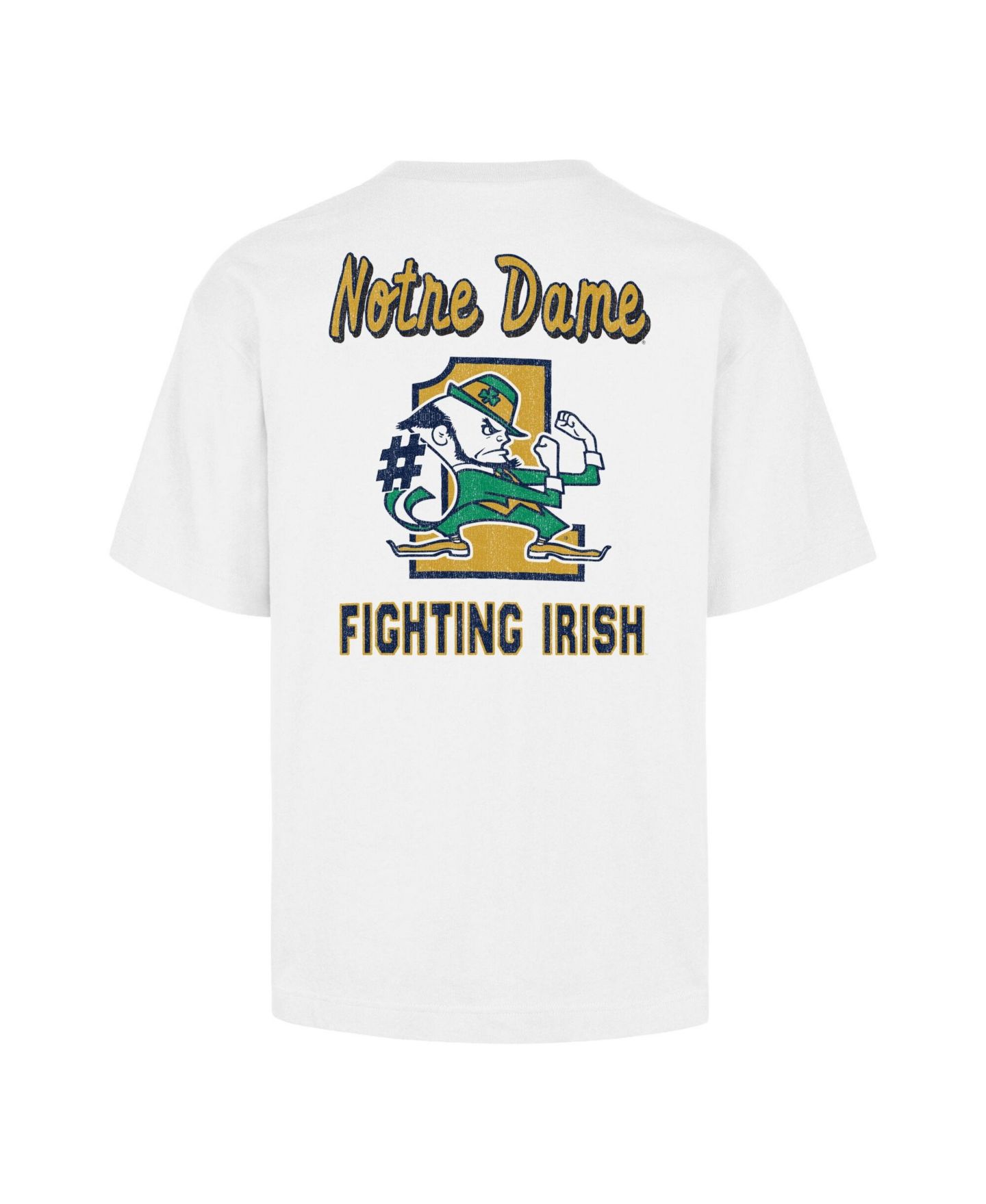 Мужская футболка '47 Brand White Notre Dame Fighting Irish 1 Mascot Foundation — фото 3