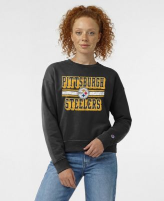 Women's Black Pittsburgh Steelers Powerblend Fleece Sweatshirt