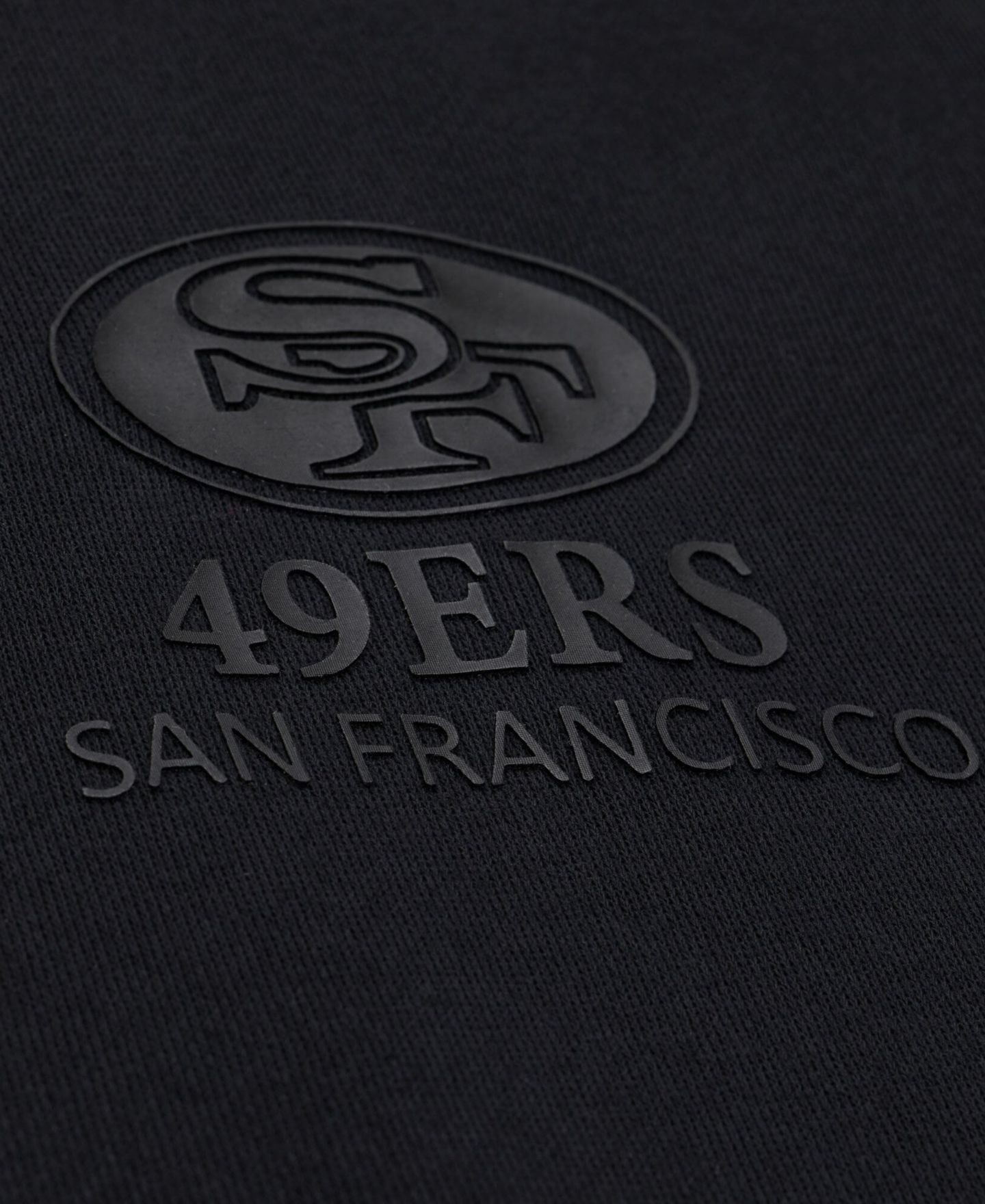 Женская толстовка Mitchell & Ness Black San Francisco 49ers Core Essentials Micro Logo Fleece — фото 3