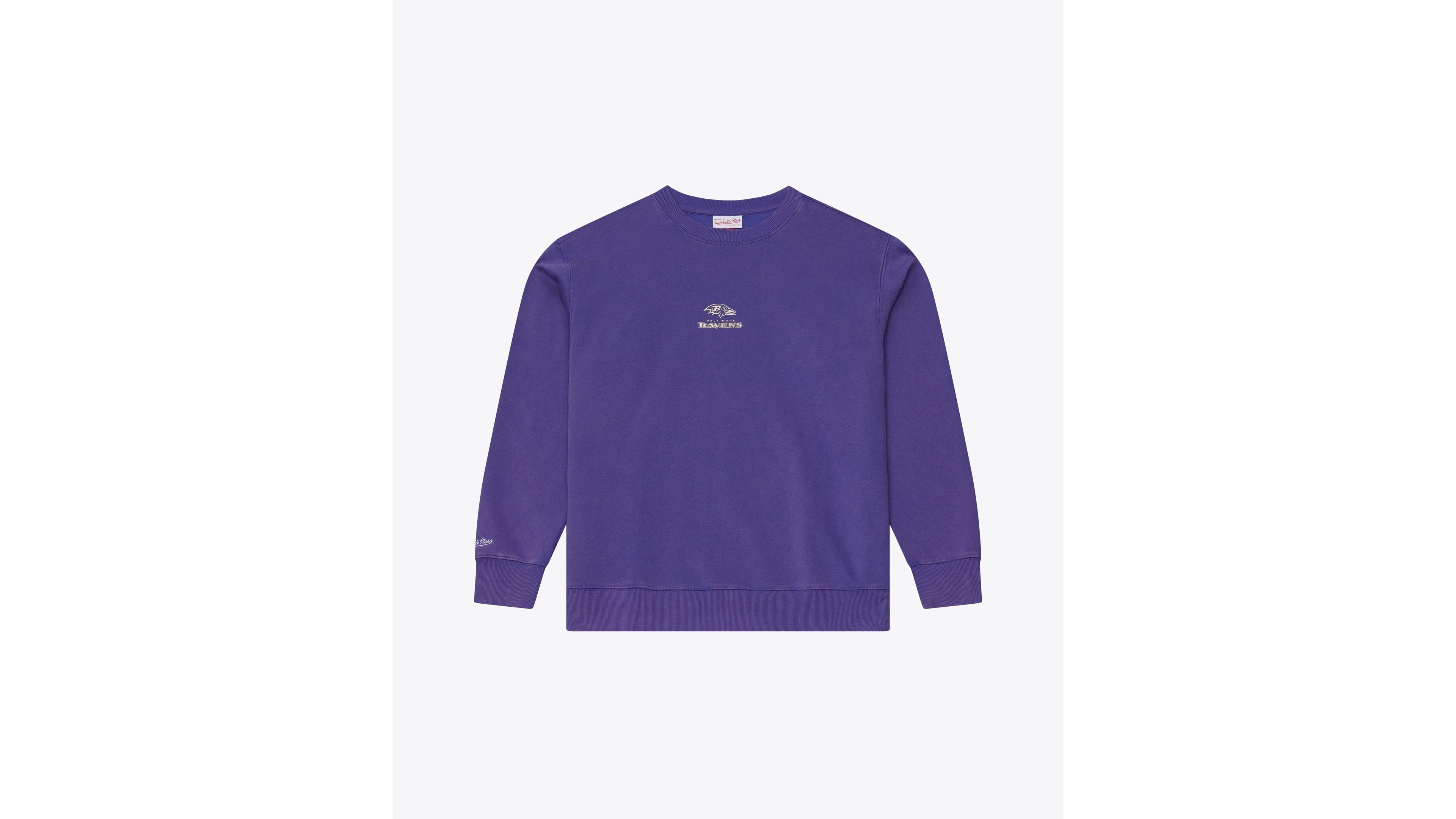 Mitchell & Ness Men's Purple Baltimore Ravens Core Essentials Micro Logo Fleece Sweatshirt