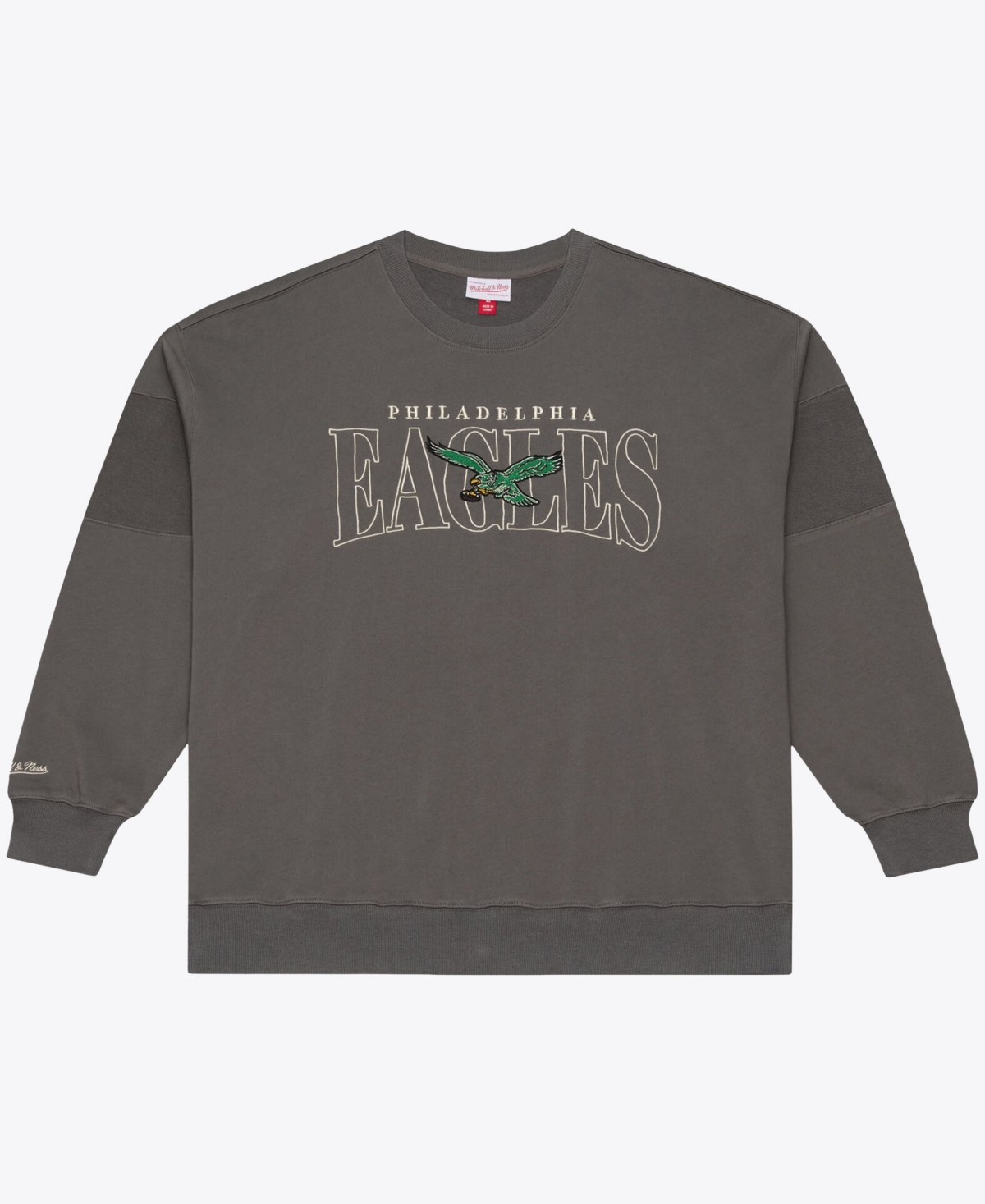 Mitchell & Ness Men's Gray Philadelphia Eagles Oversized Heritage Hues Fleece Sweatshirt - Gray