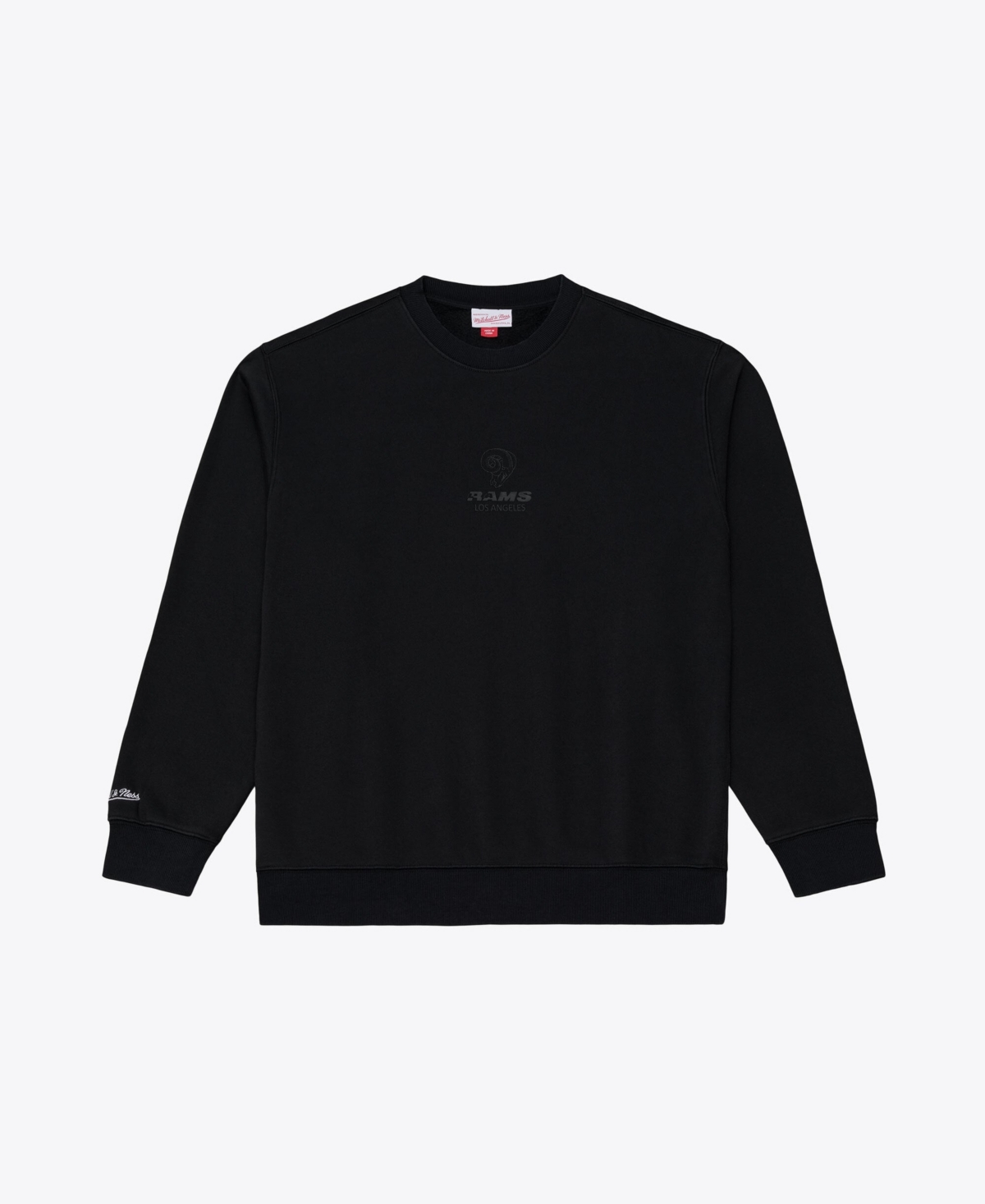 Mitchell & Ness Men's Black Los Angeles Rams Core Essentials Micro Logo Fleece Sweatshirt - Black