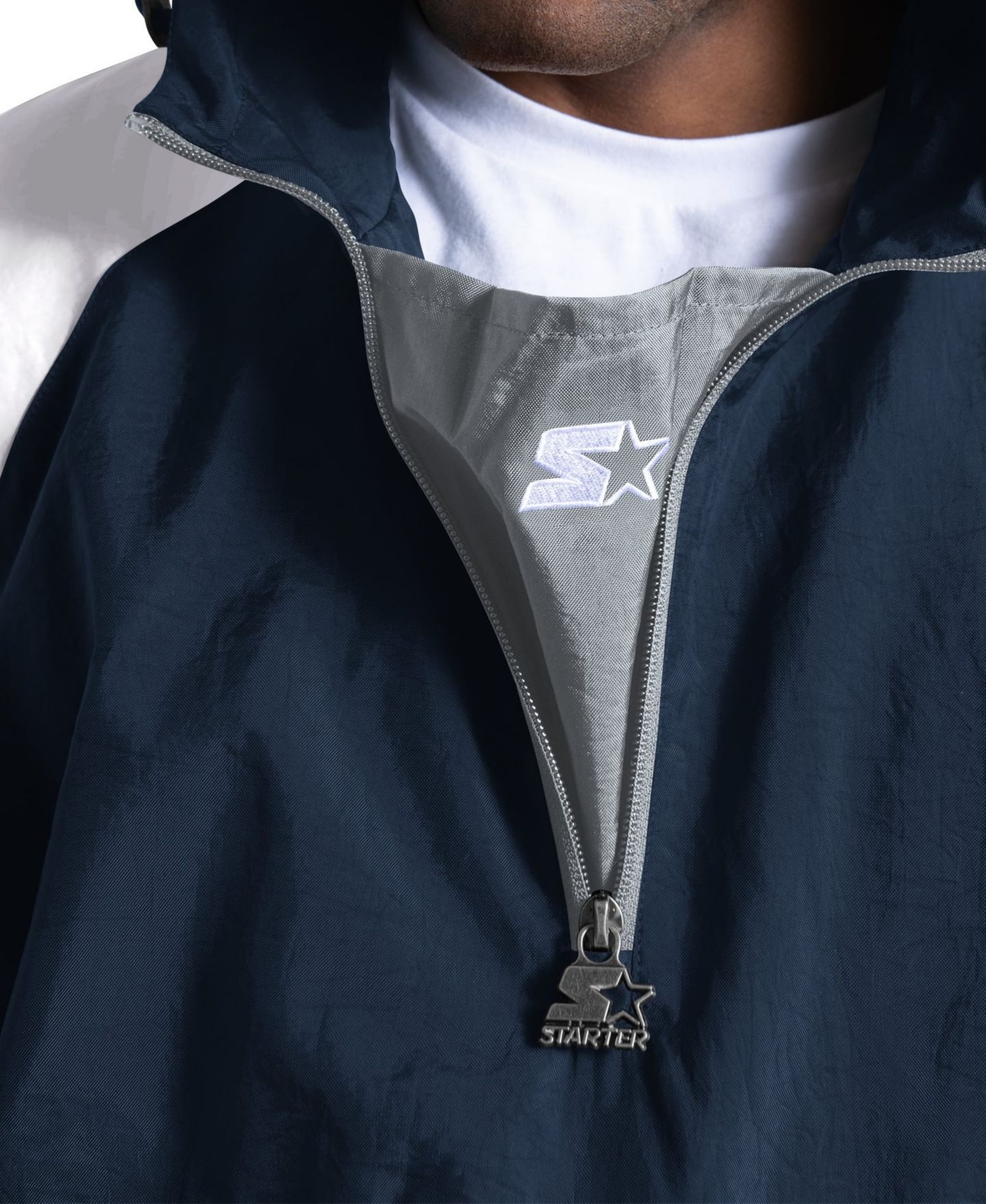 Мужская куртка Starter Navy Penn State Nittany Lions Street Cut Half-Zip — фото 3