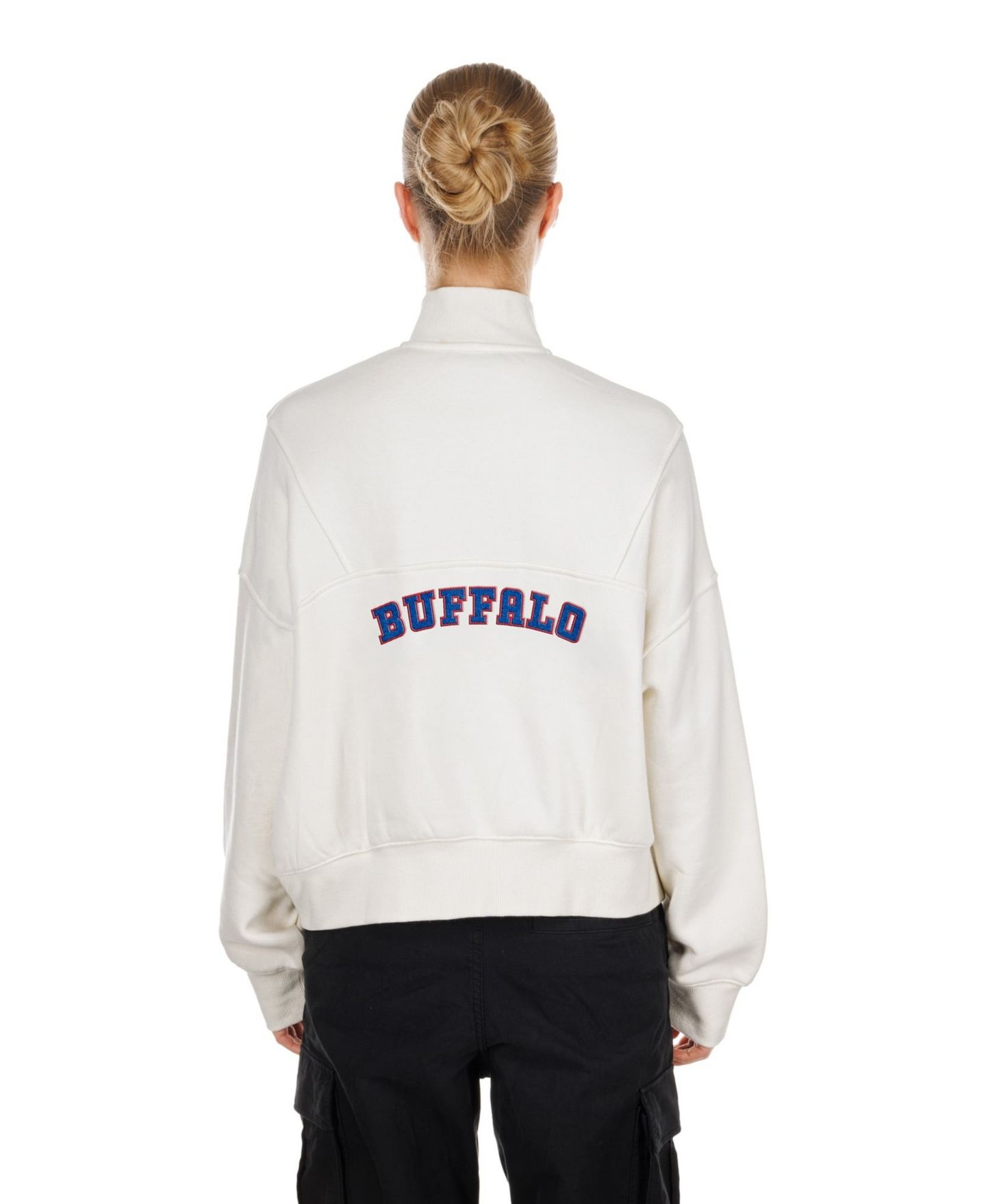 Женский свитер New Era Cream Buffalo Bills Academic Quarter-Zip Pullover — фото 2