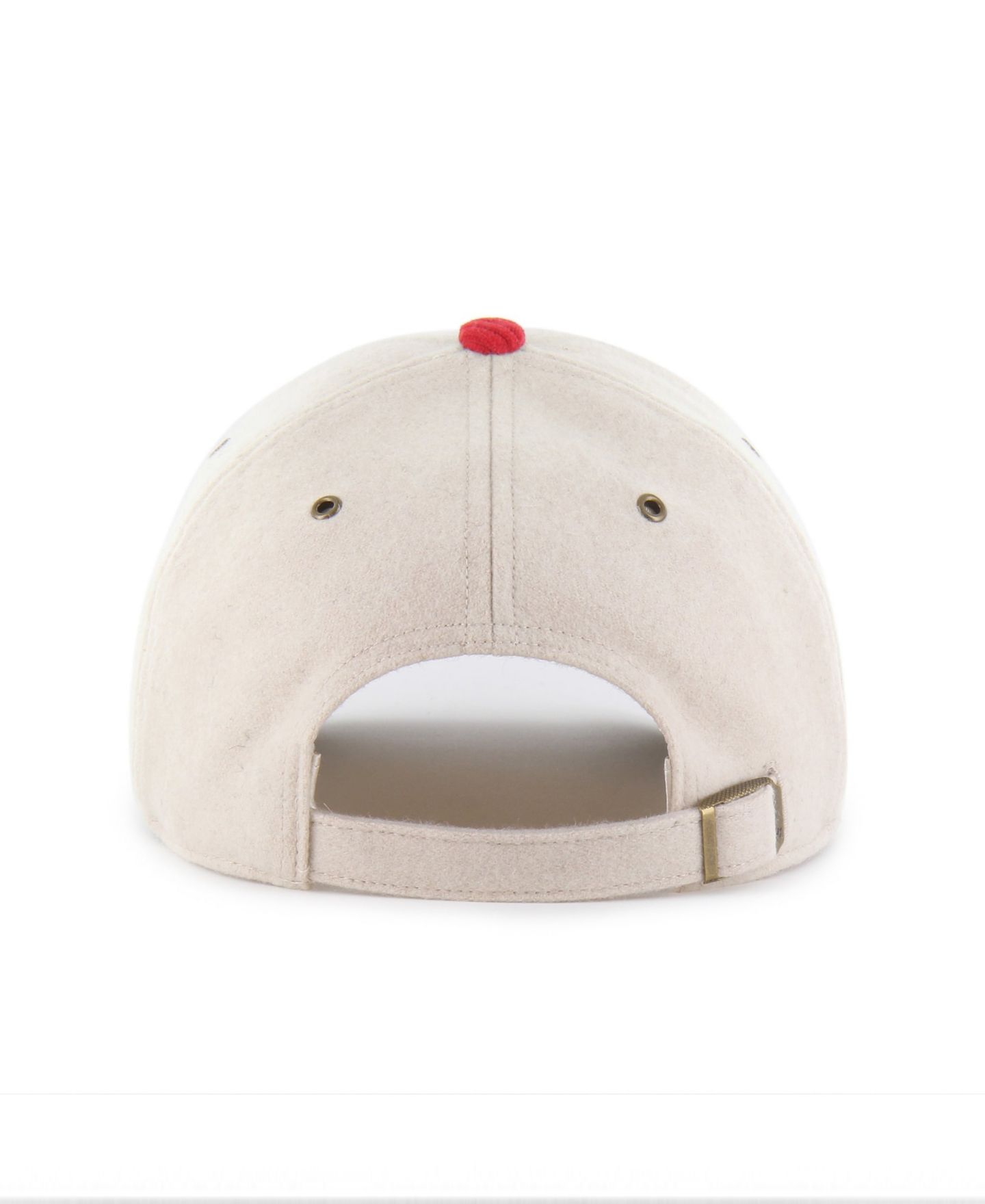 Женская кепка '47 Brand Cream/Scarlet Nebraska Huskers Rope Script Clean Up Adjustable Hat — фото 3