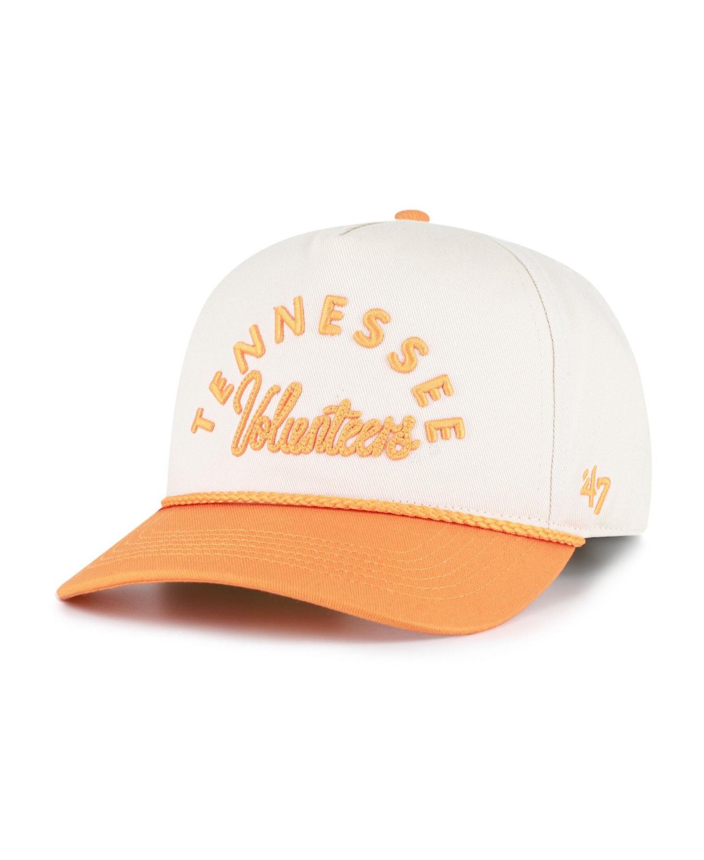 Женская кепка '47 Brand Cream/Tennessee Orange Tennessee Volunteers Rope Script Hitch Adjustable Hat — фото 1