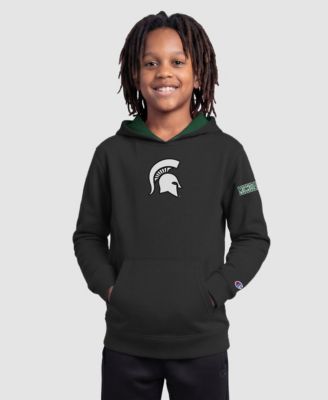 Big Boys' and Girls' Black Michigan State Spartans Fleece Hoodie