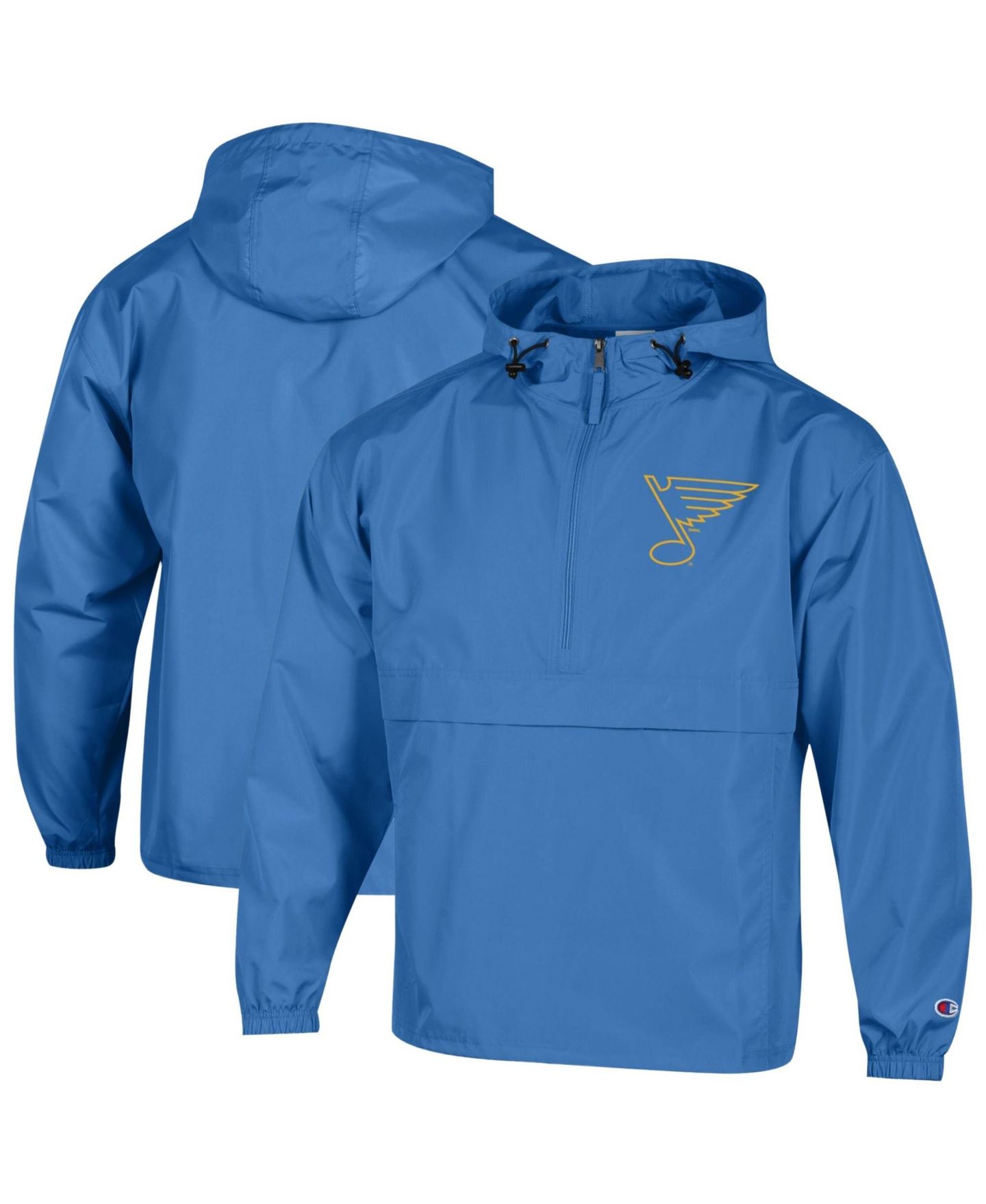 Мужская куртка Champion Blue St. Louis Blues Packable Windbreaker Half-Zip — фото 1