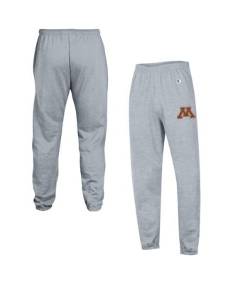 Men's Heather Gray Minnesota Golden Gophers Powerblend Banded Fleece Sweatpants