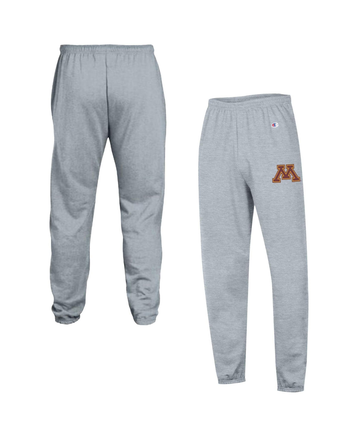 Champion Men's Heather Gray Minnesota Golden Gophers Powerblend Banded Fleece Sweatpants - Heather Gray