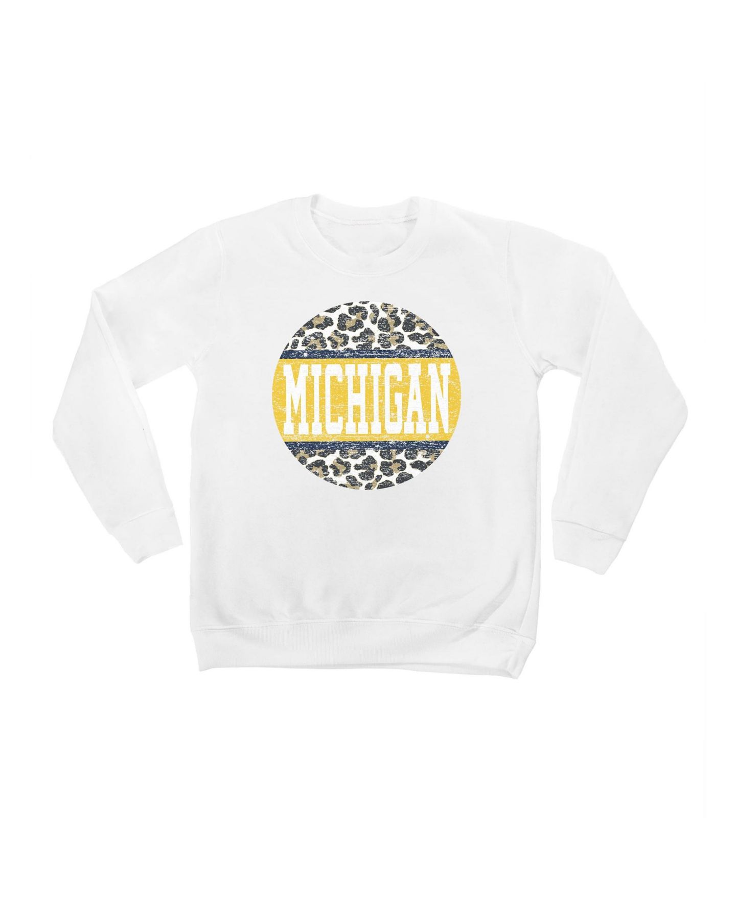Детская толстовка Gameday Couture White Michigan Wolverines Scoop Score Pullover — фото 1