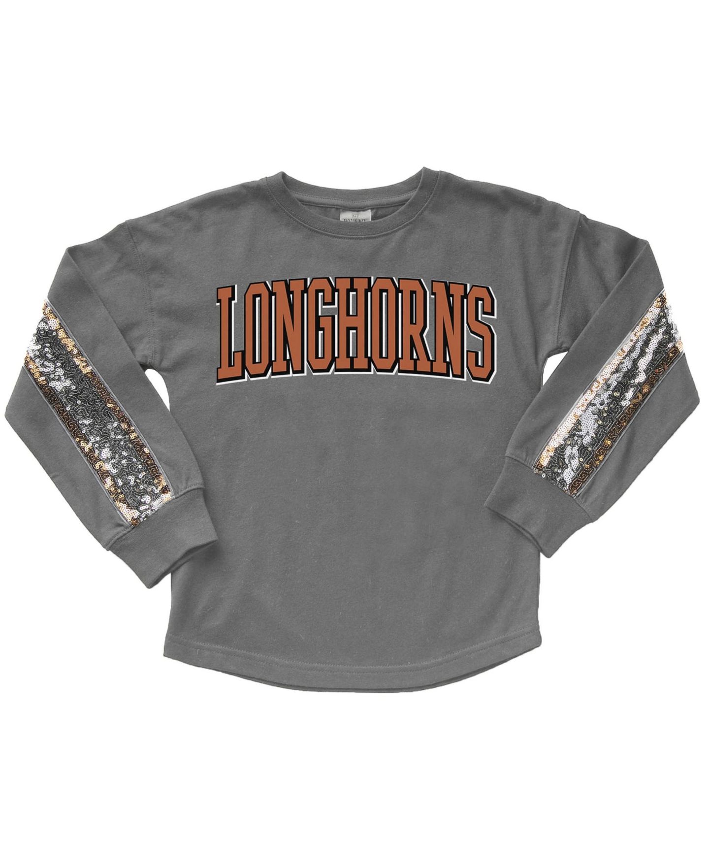Футболка Gameday Couture Gray Texas Longhorns Guess Who's Back Long-Sleeve для девочек — фото 2