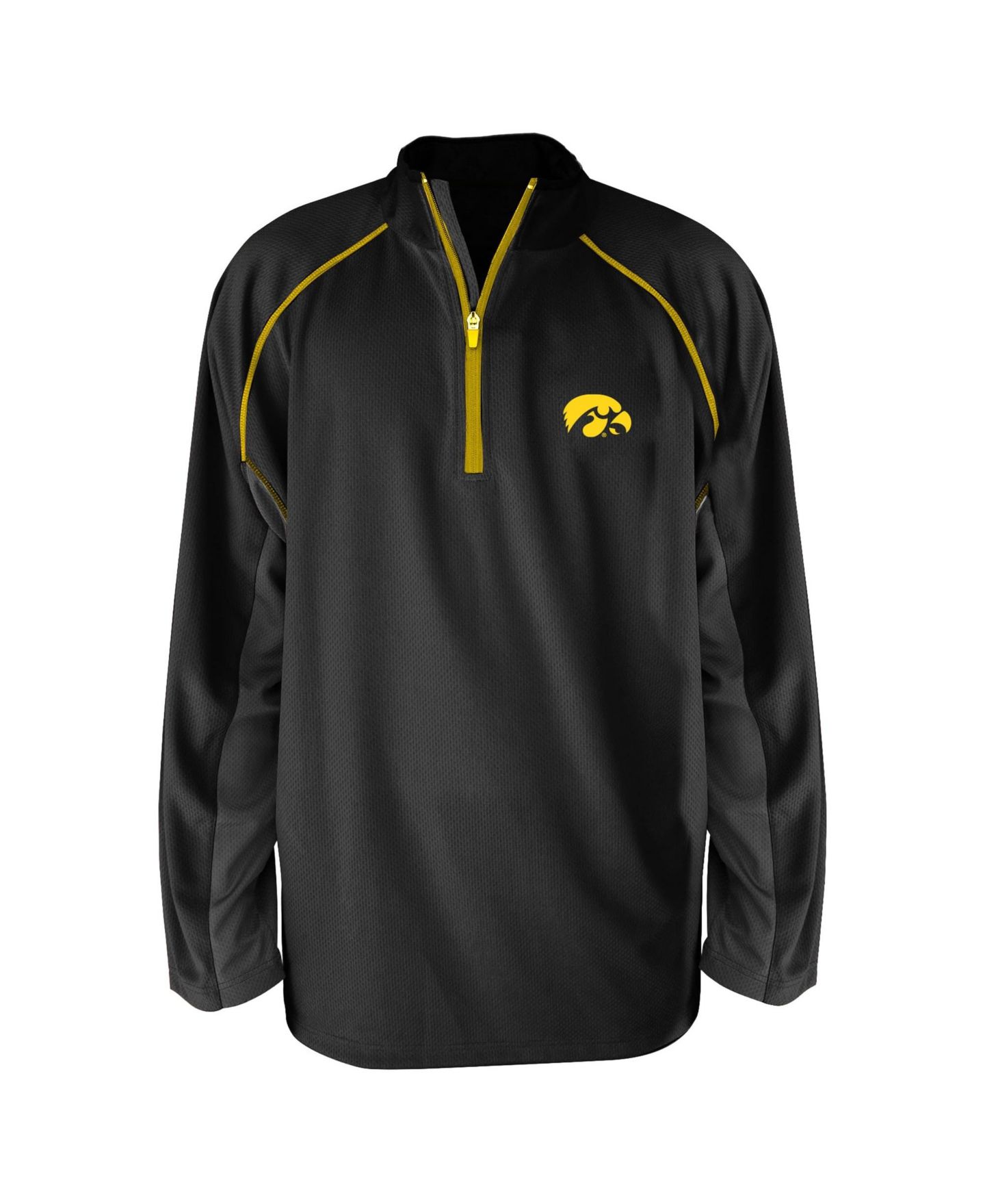 Мужская куртка Profile Black Iowa Hawkeyes Big & Tall Quarter-Zip Raglan — фото 2