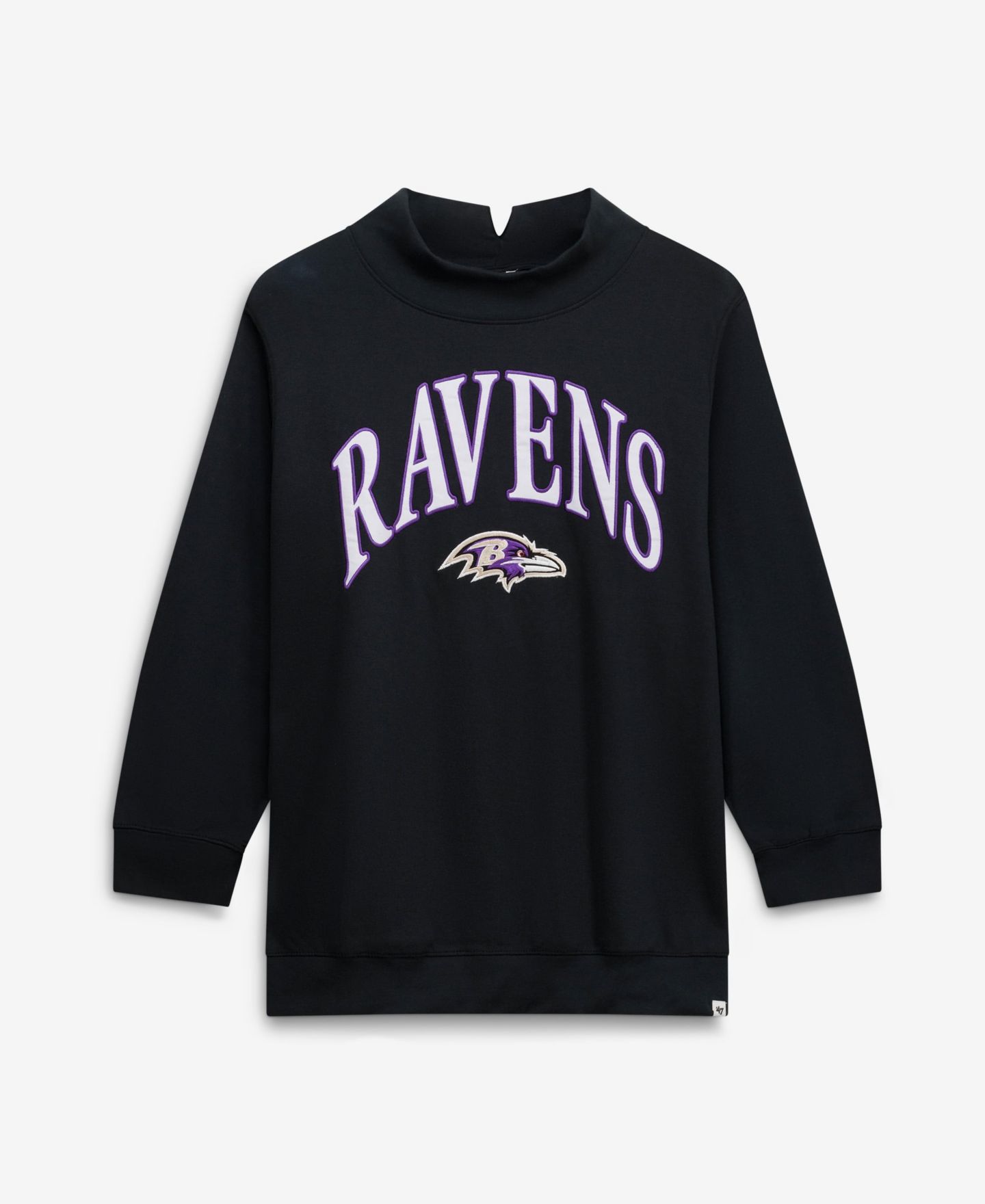 Женский свитер '47 Brand Black Baltimore Ravens Plus Size Vantage Mock Neck Pullover — фото 1