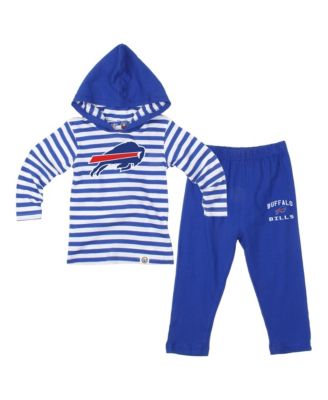 Toddler Royal Buffalo Bills Stripe Hooded Long-Sleeve Top and Pant Set