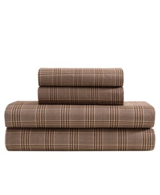 Declan Plaid Printed Microfiber 3-Piece Sheet Set, Twin