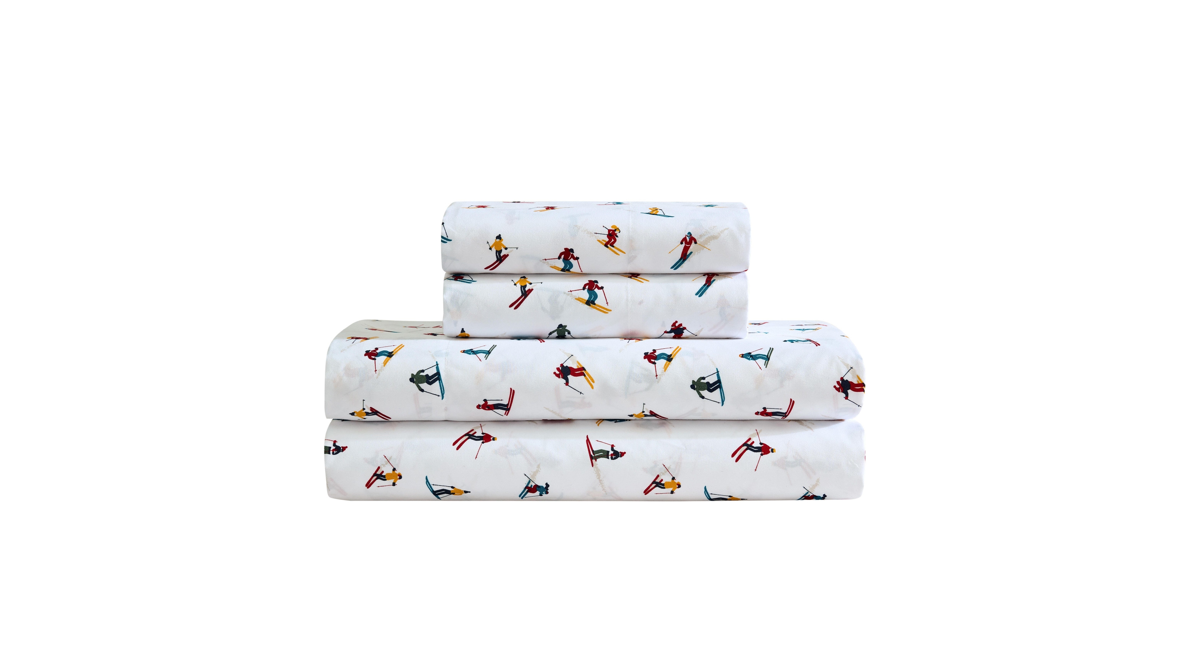 Nautica Apres Skier Printed Microfiber 4-Piece Sheet Set, Full