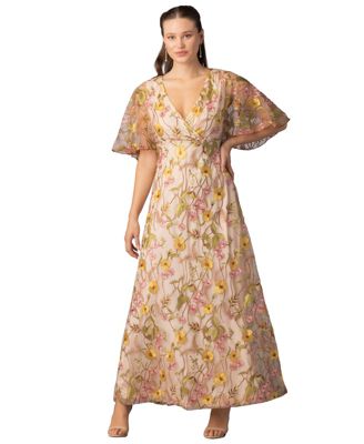 Plus Size Embroidered Elegance Evening Gown