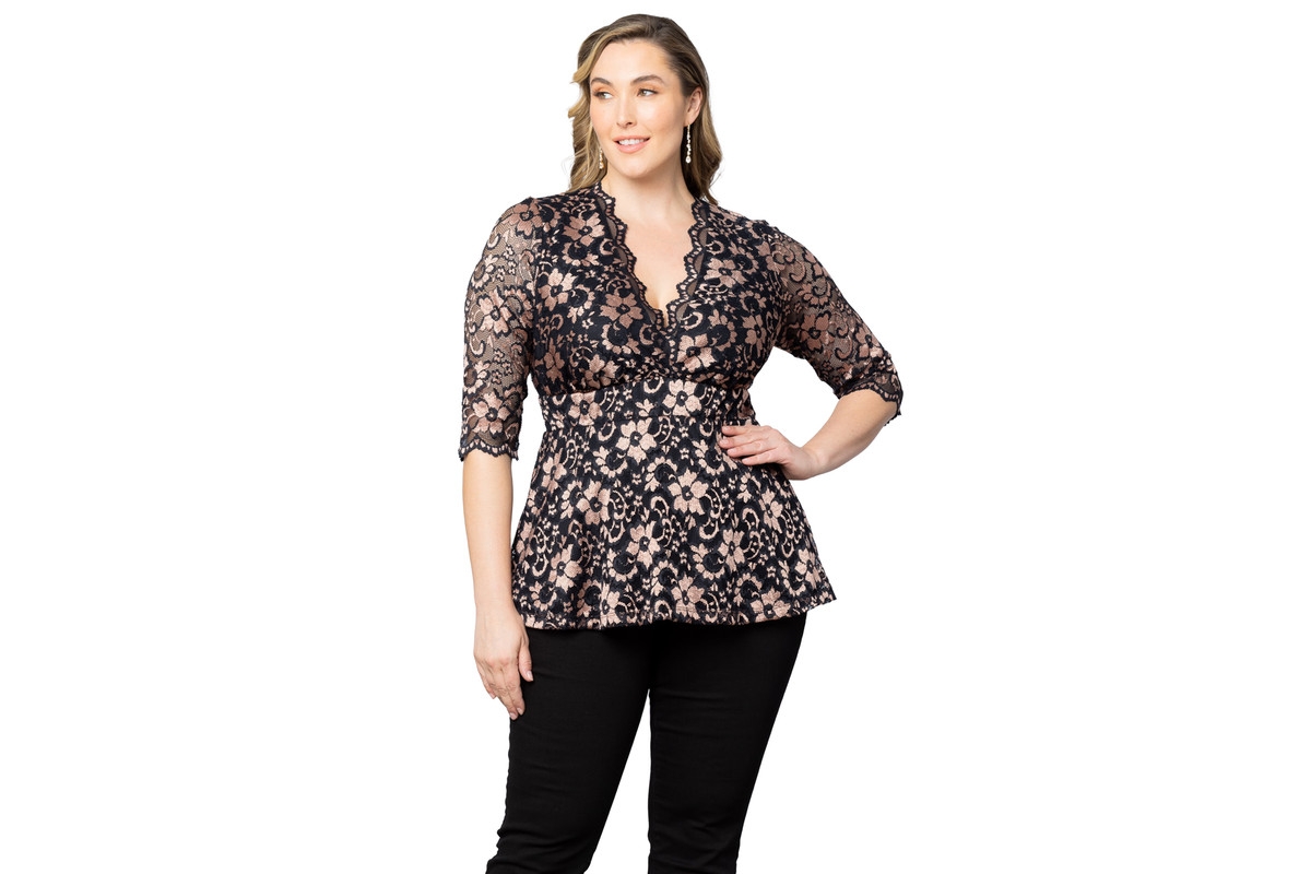 Kiyonna Plus Luxe Lace Top
