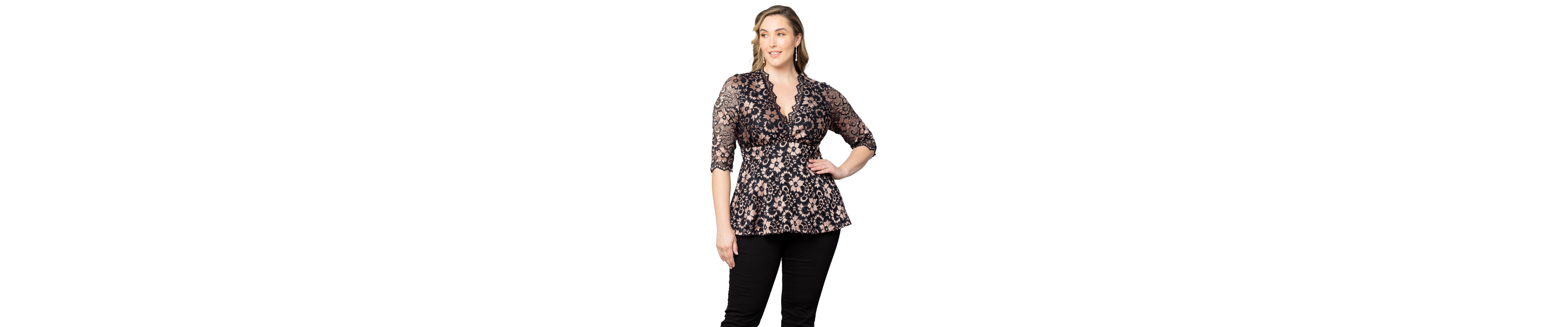 Kiyonna Plus Luxe Lace Top