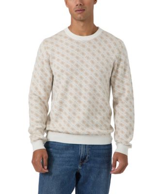 Men's Alan Crewneck Jacquard Regular-Fit Sweater
