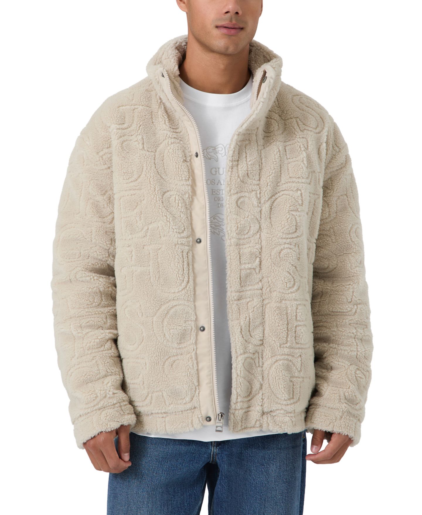 Мужская куртка GUESS Soldier Sherpa Lined, цвет: Prosecco — фото 1
