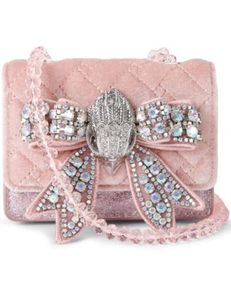 Micro Kensington Velvet Bow Crossbody Bag