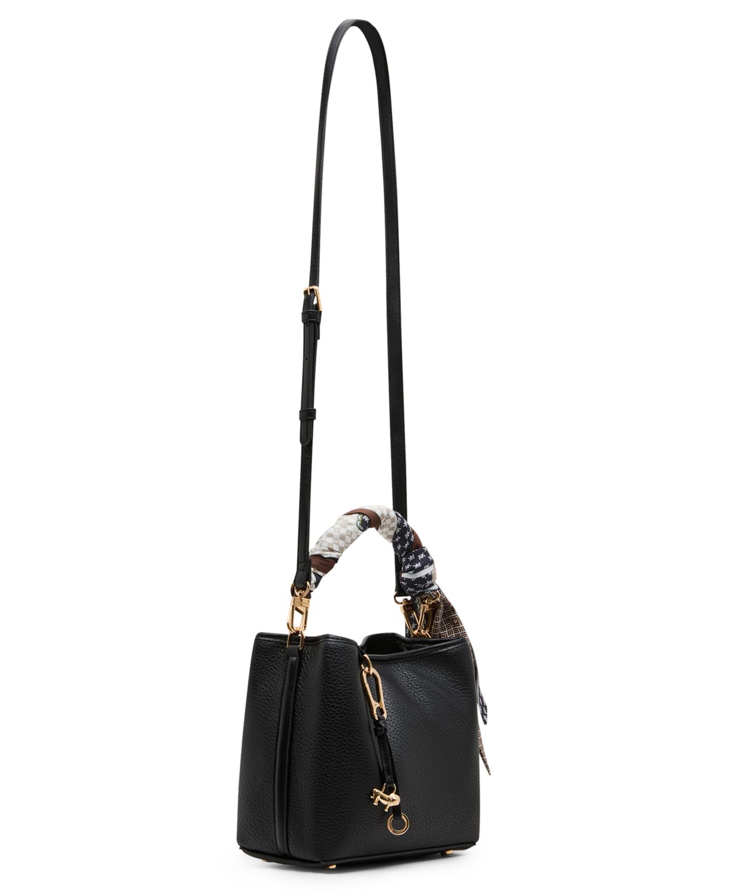 Женская сумка Anne Klein Convertible Strap Small Bucket Crossbody, цвет: Чёрный — фото 3